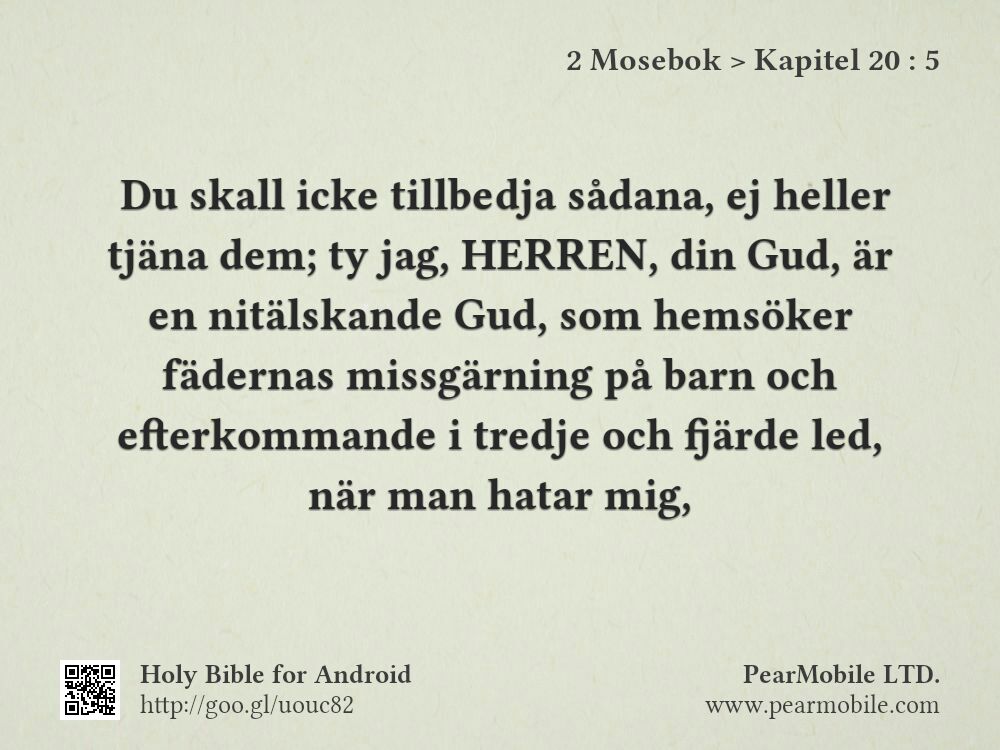 2 Mosebok, Kapitel 20:5